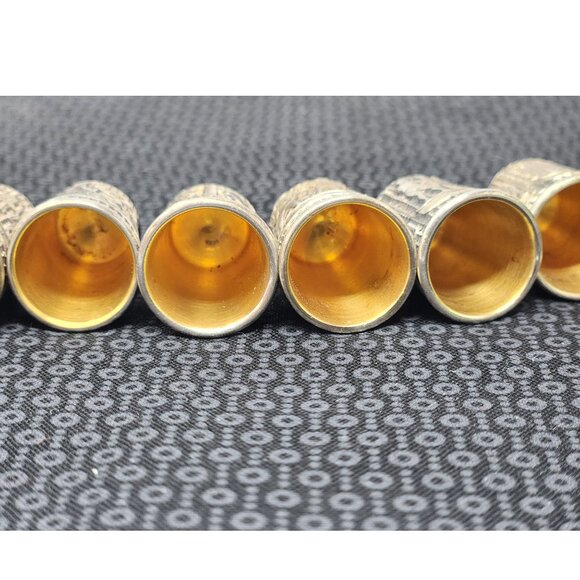 Antique Simons Bros. Sterling Silver Thimble Lot of 8 – U.S. State Series (.925) - Picture 6 of 11